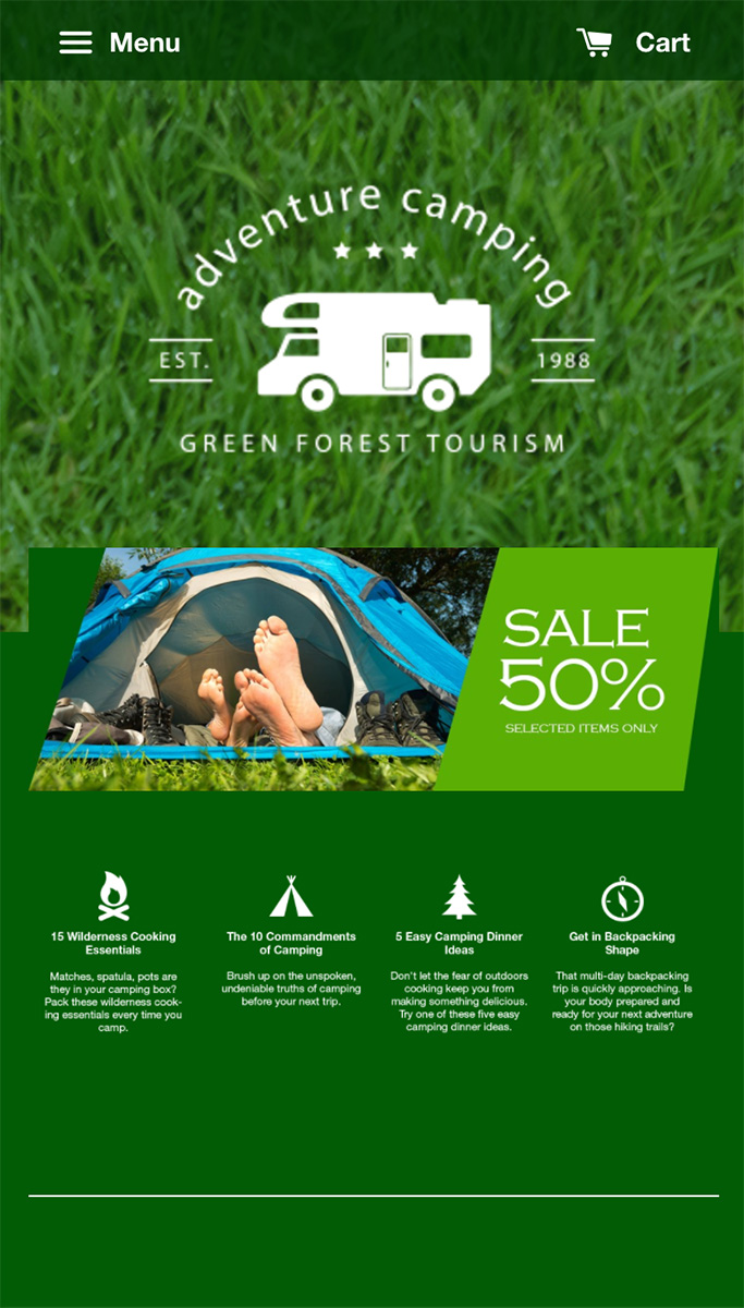 Adventure Camping | EasyStore themes