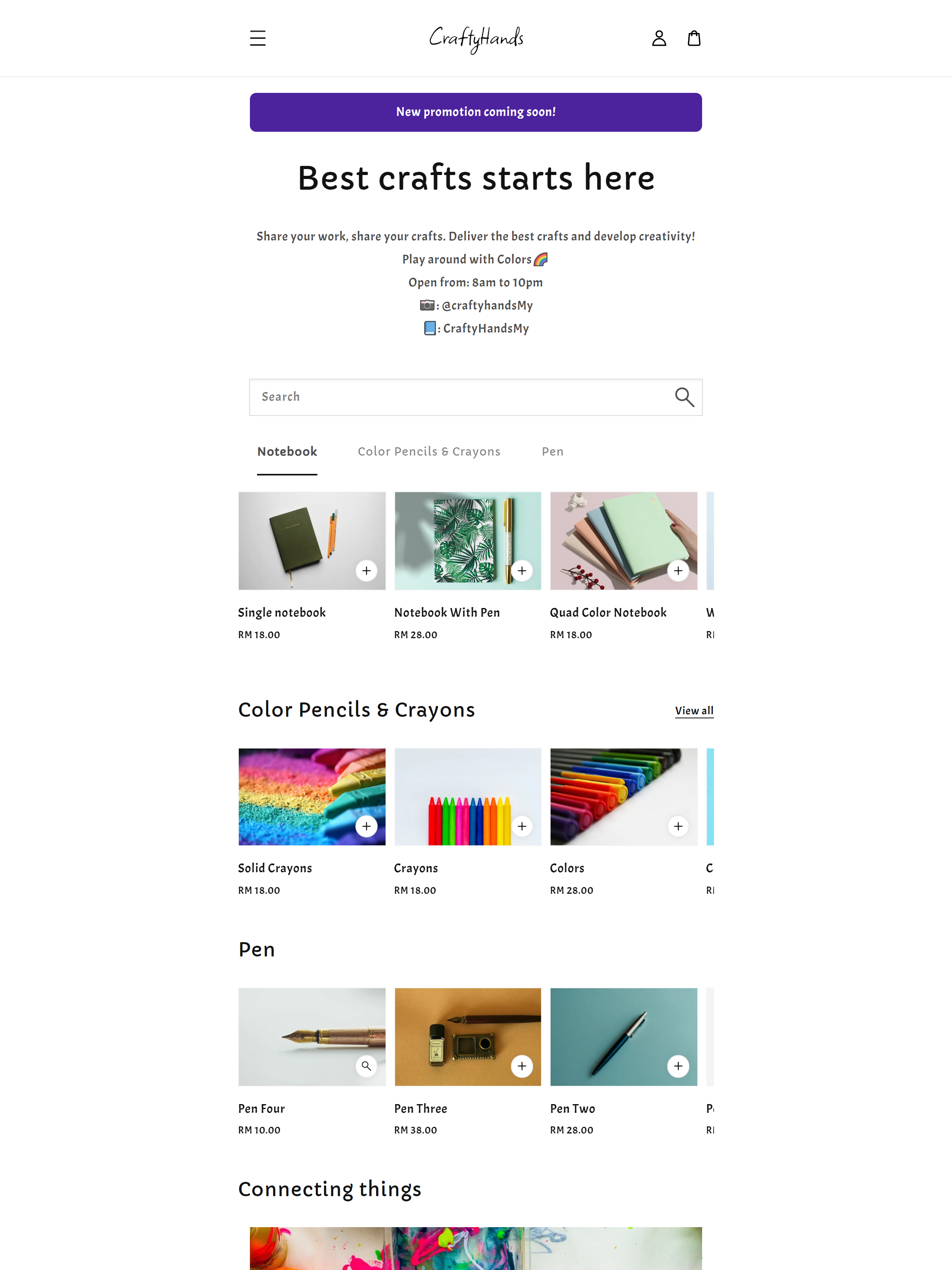 CraftyHands | EasyStore themes