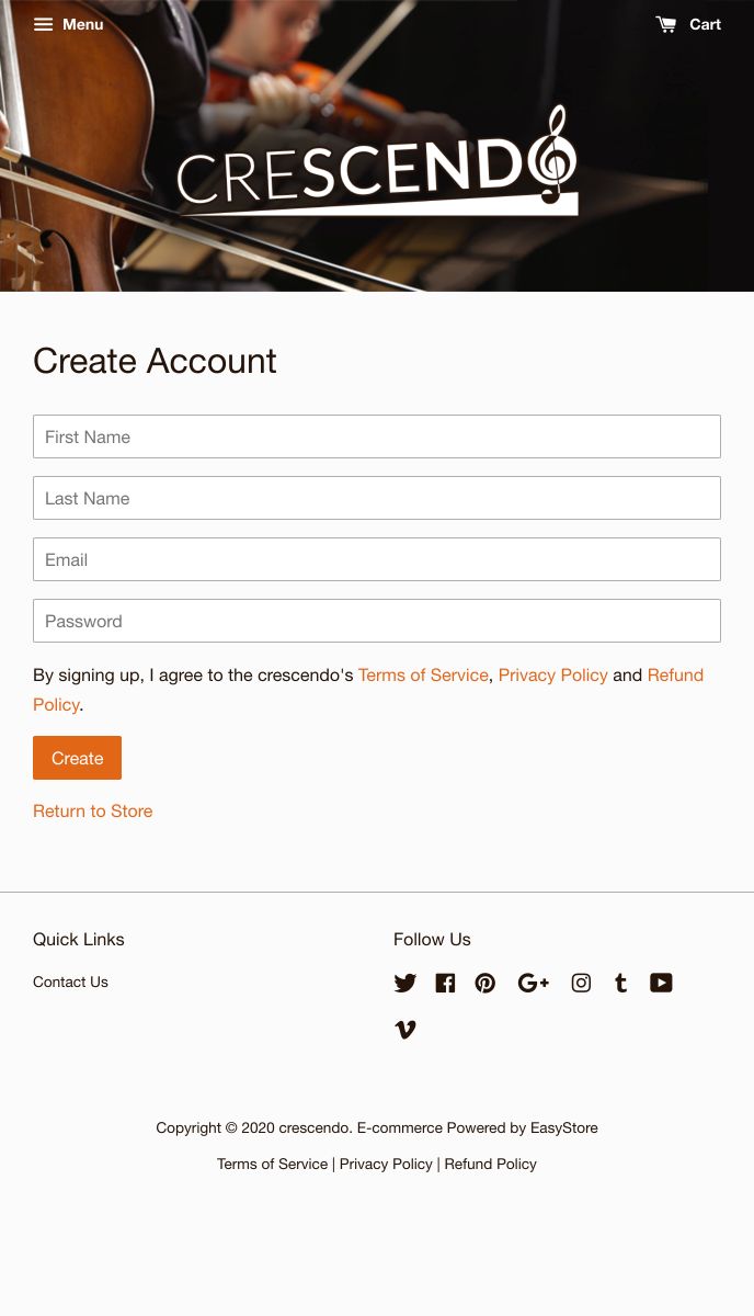 Crescendo mobile | EasyStore