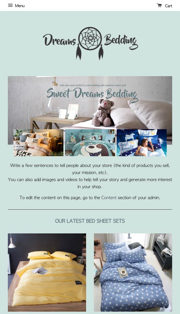 Dreams Bedding | EasyStore themes