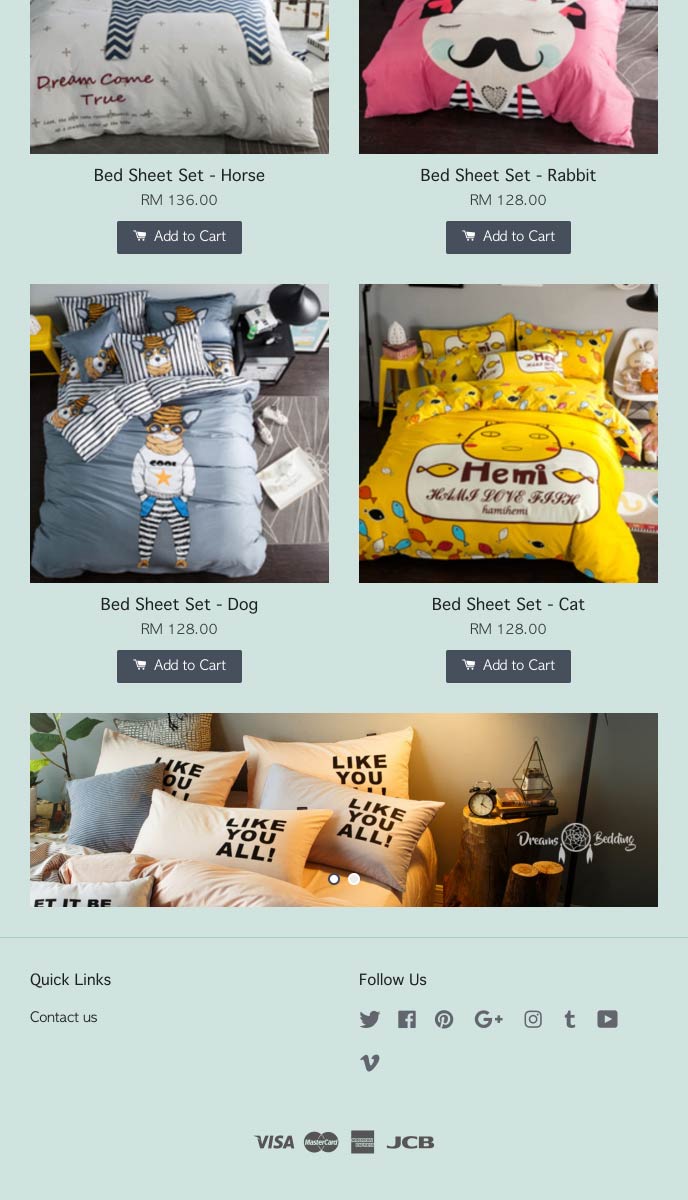 Dreams Bedding mobile | EasyStore