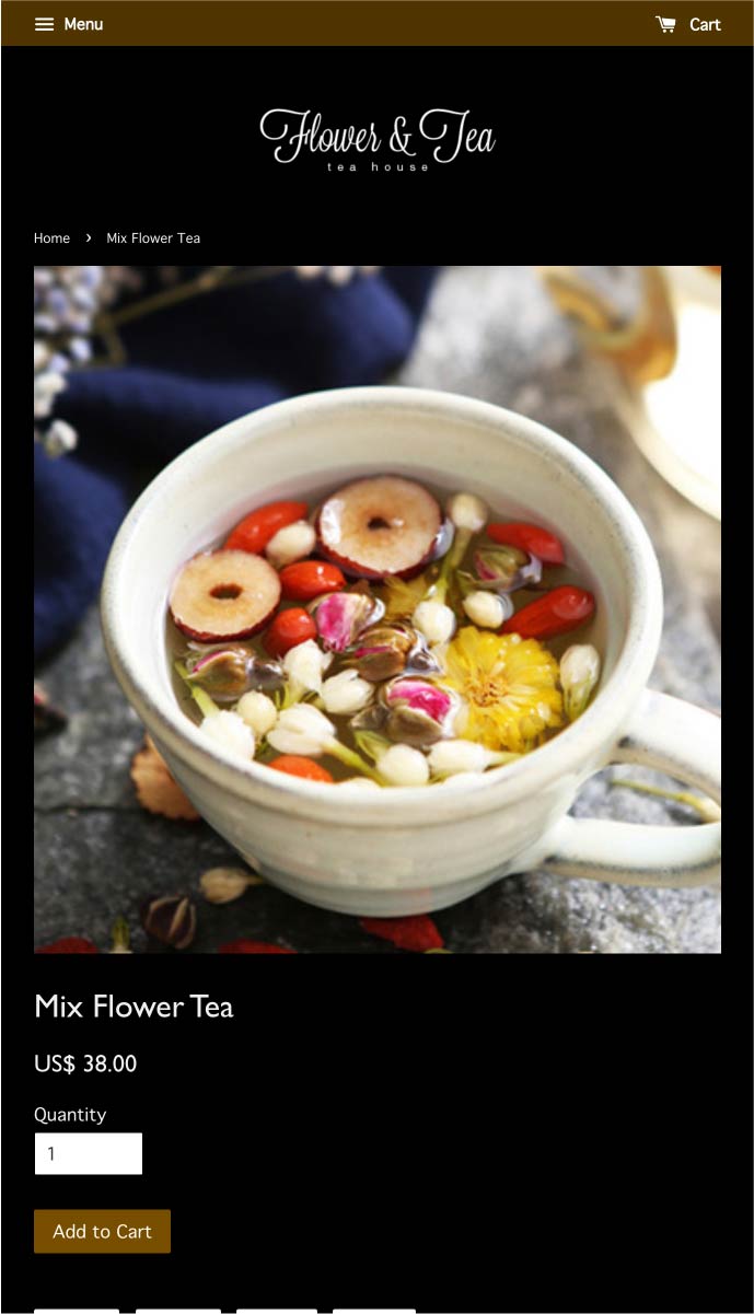 Flower &amp; Tea House mobile | EasyStore