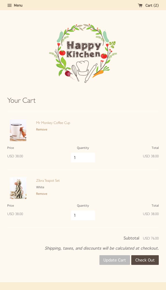 Happy Kitchen mobile | EasyStore