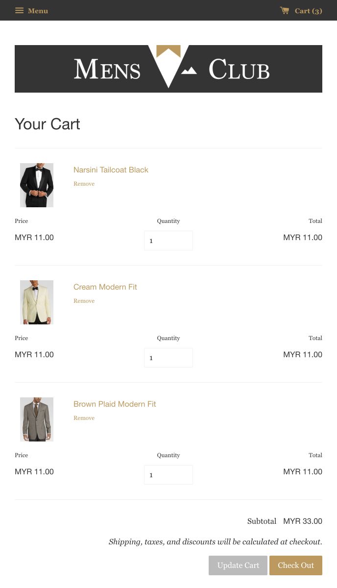 MensClub mobile | EasyStore