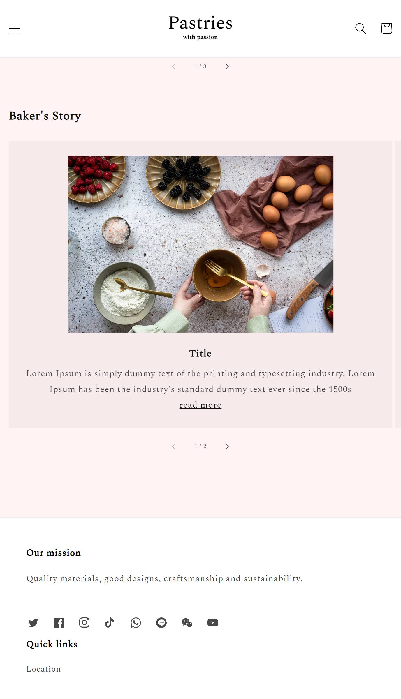 Pastries mobile | EasyStore