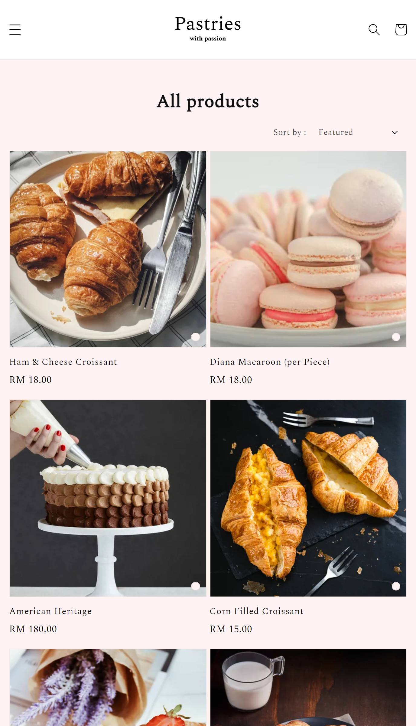 Pastries mobile | EasyStore