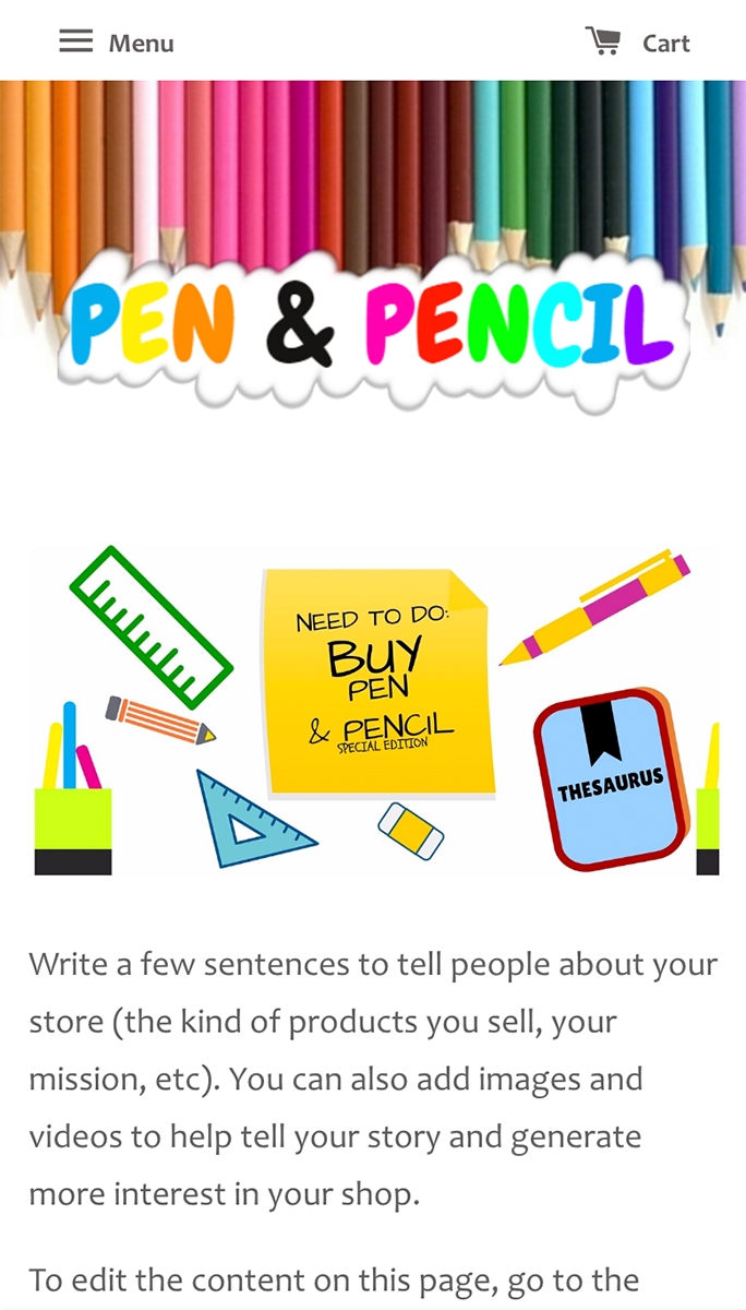 Pen and Pencil | EasyStore themes