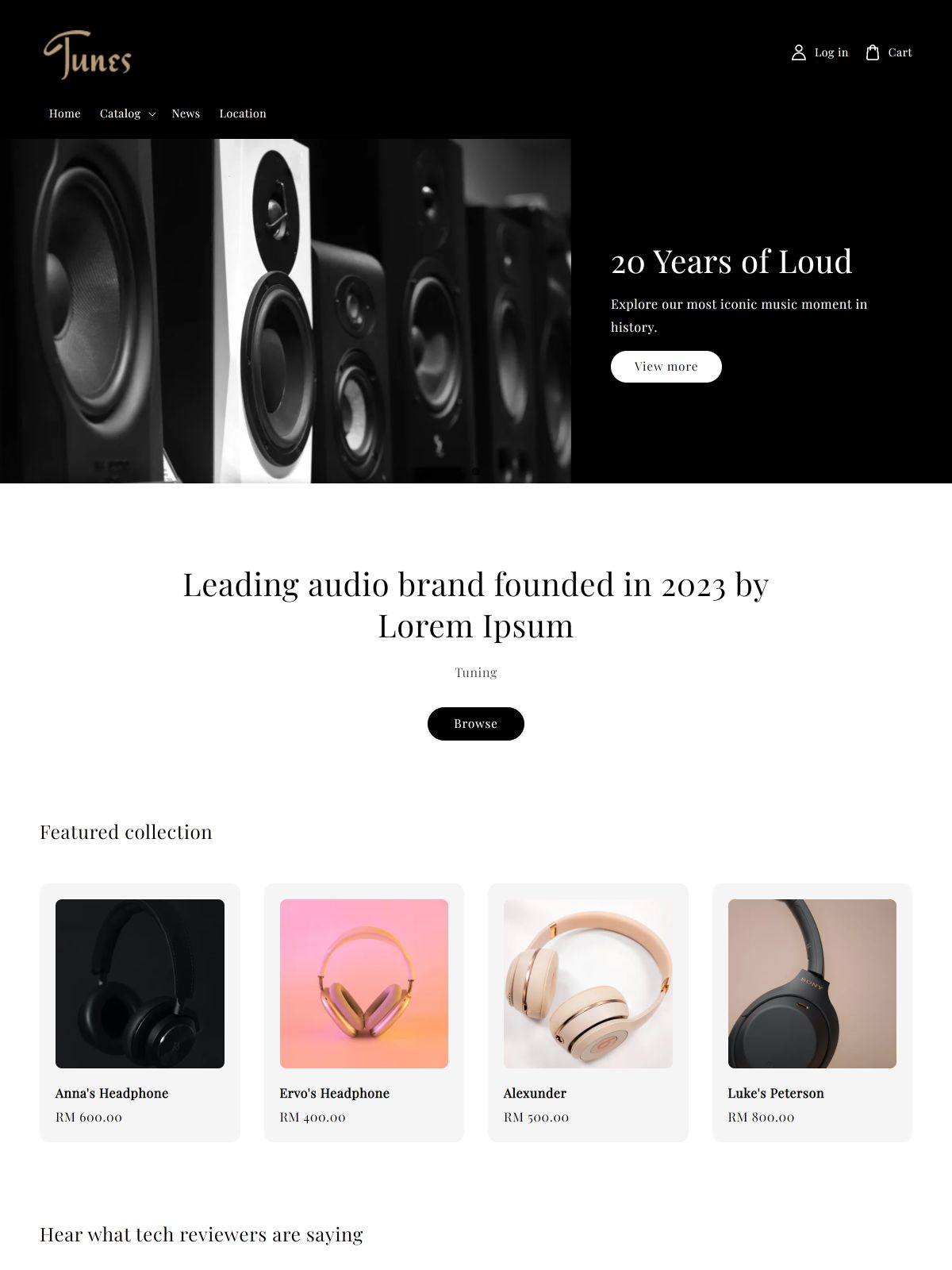 Tunes | EasyStore themes