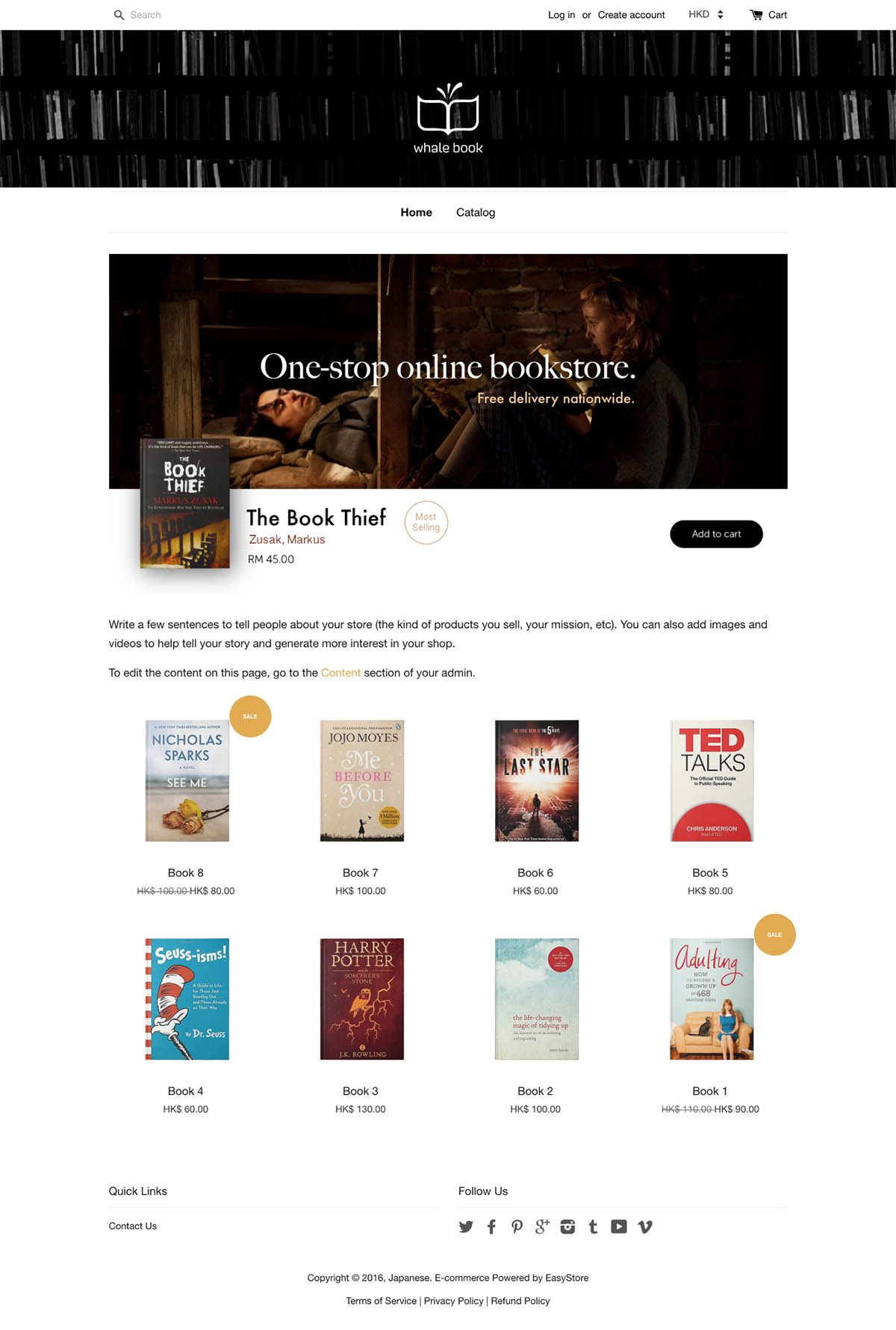 Whale Book | EasyStore themes