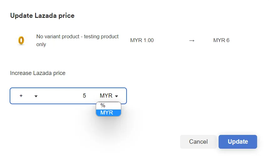 EasyStore Adjust Lazada-Specific Pricing