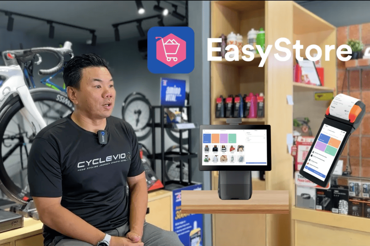 EasyStore’s POS interface, designed for easy checkouts and seamless customer support for Cyclevio