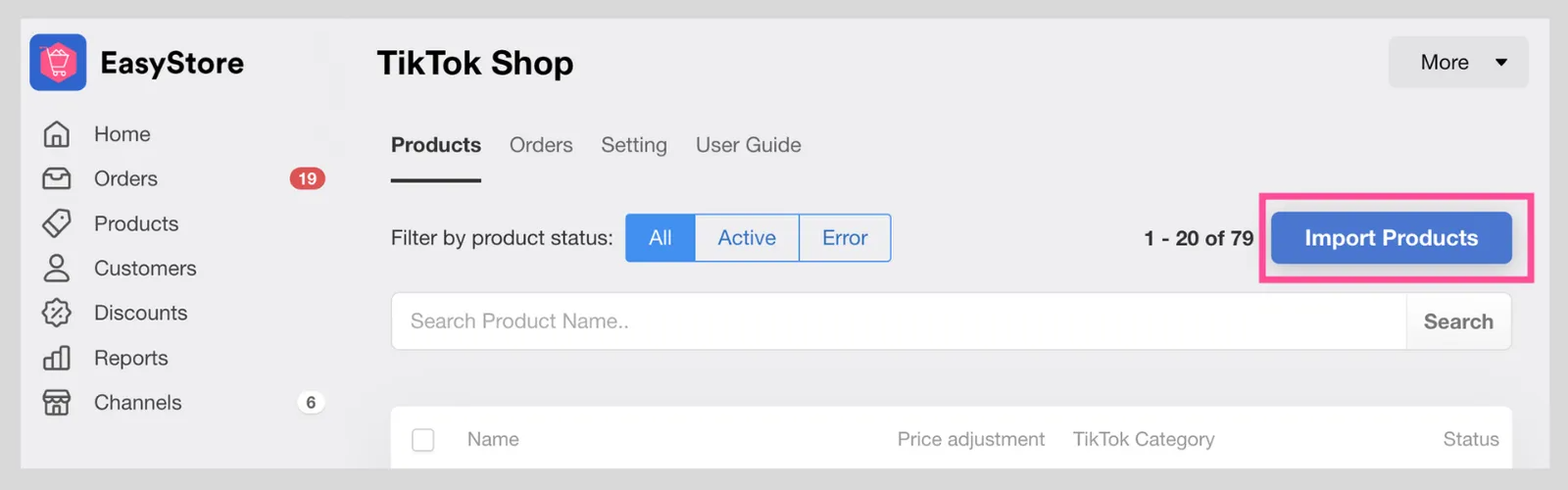 EasyStore Step 3: Sync Products Between Your Website and TikTok Shop Already Selling on TikTok Shop