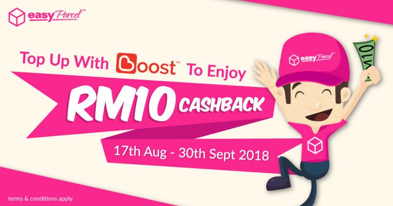 Enjoy RM10 Cashback From EasyParcel via Boost | EasyStore