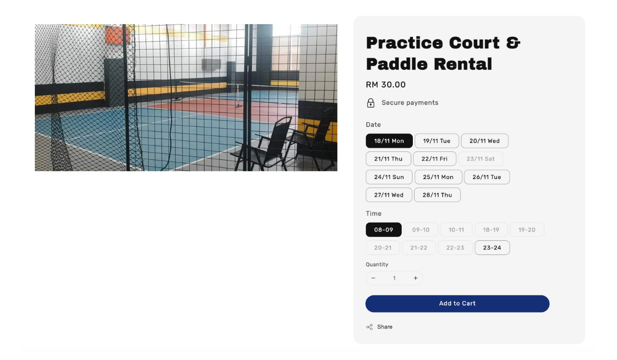 MyPickleBall Court Booking