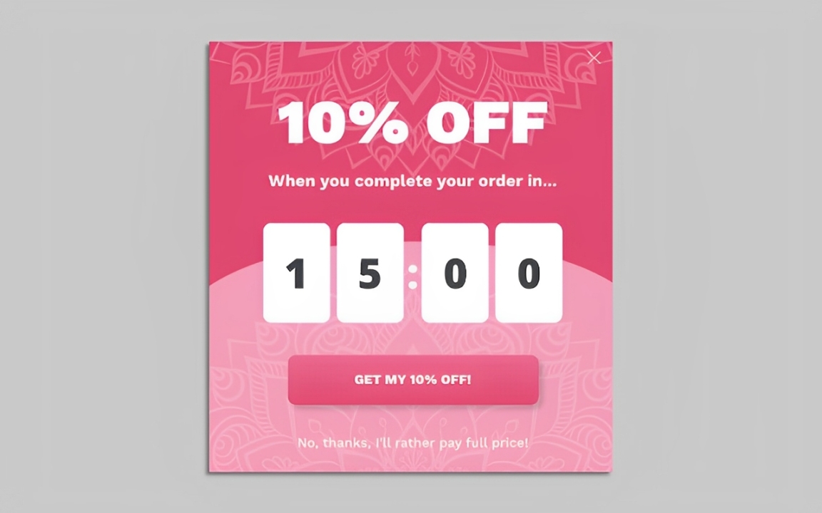 EasyStore Use a Countdown Discount Timer