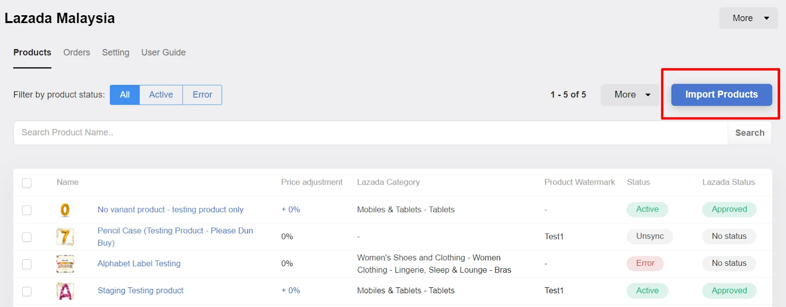 EasyStore Product Management – Sync Products to Lazada
