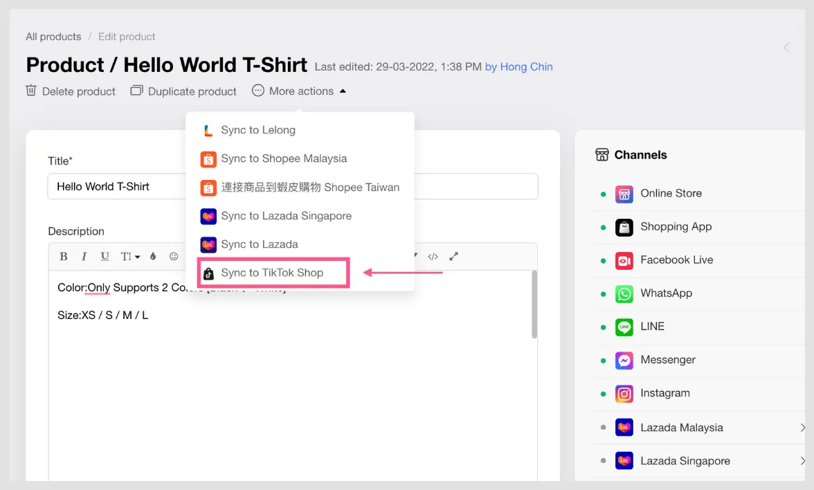EasyStore Step 3: Sync Products Between Your Website and TikTok Shop New to TikTok Shop