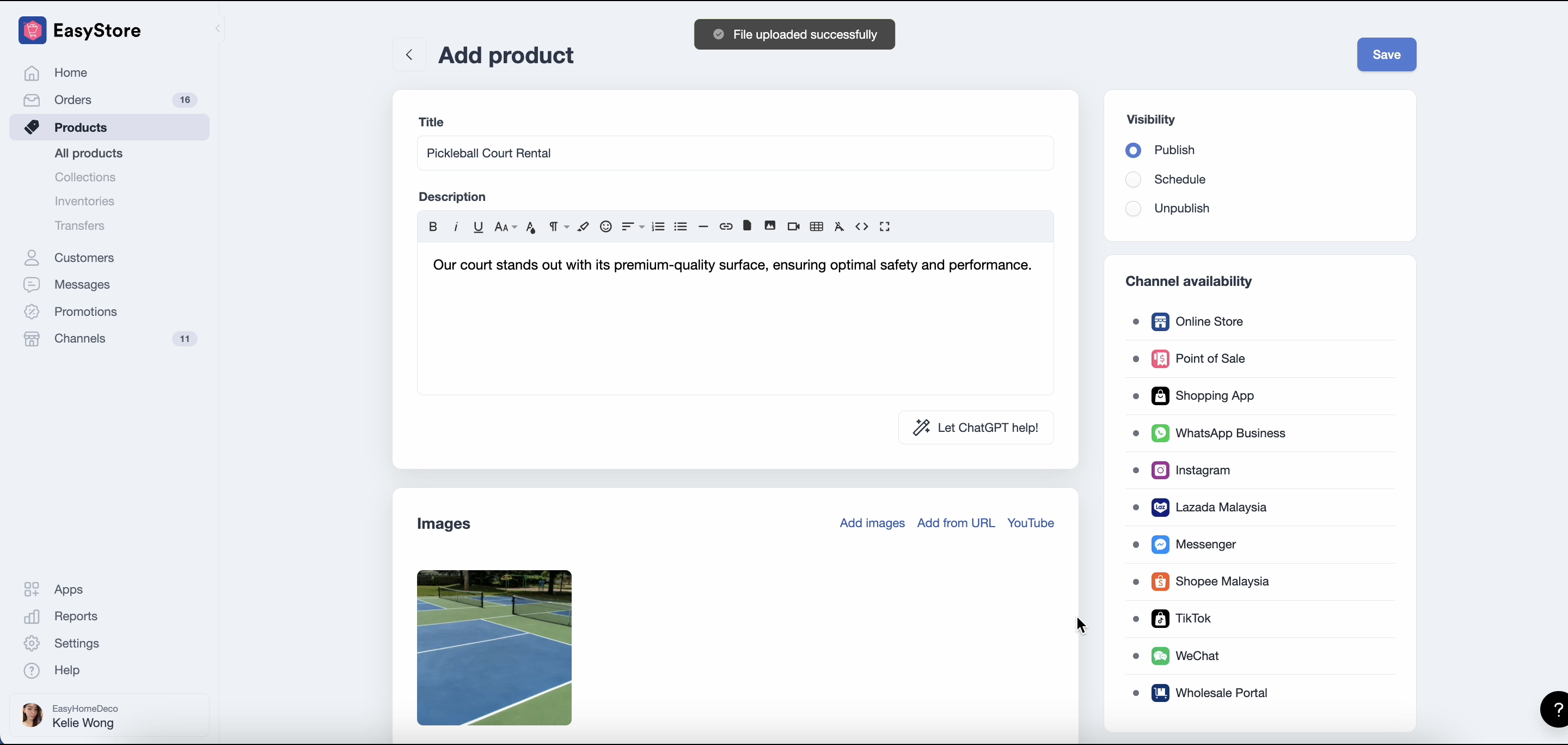 Pickleball Court Booking System