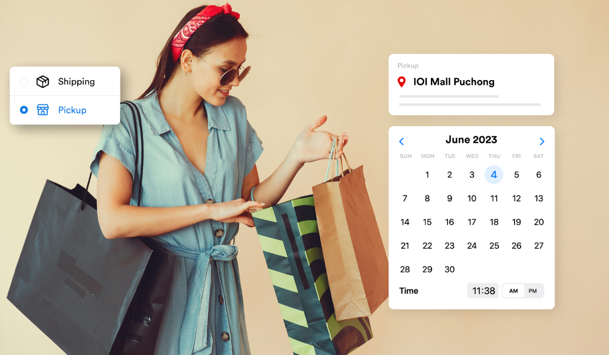 shop online pickup in-store with shopping app 