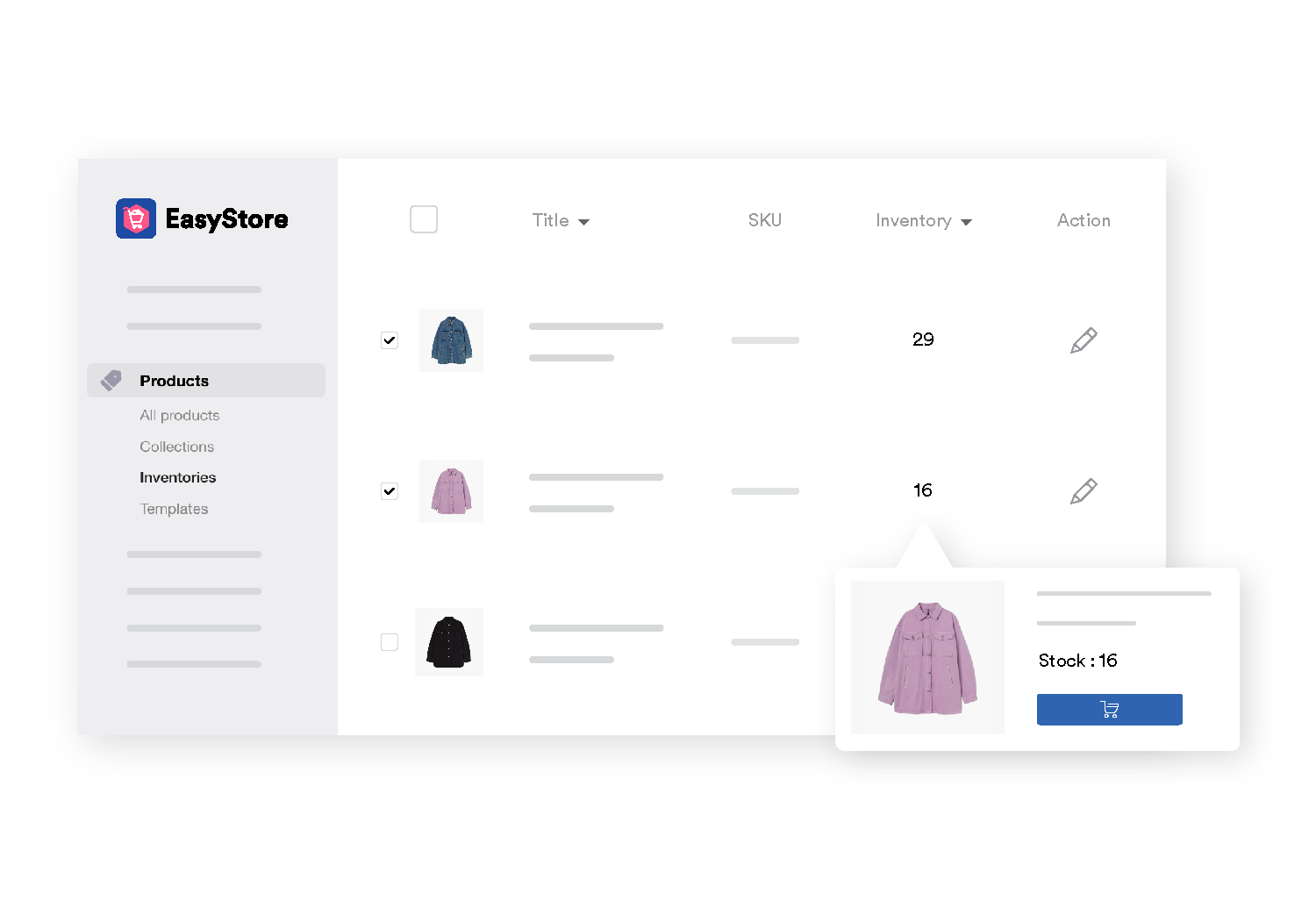 Items editing made easy | EasyStore