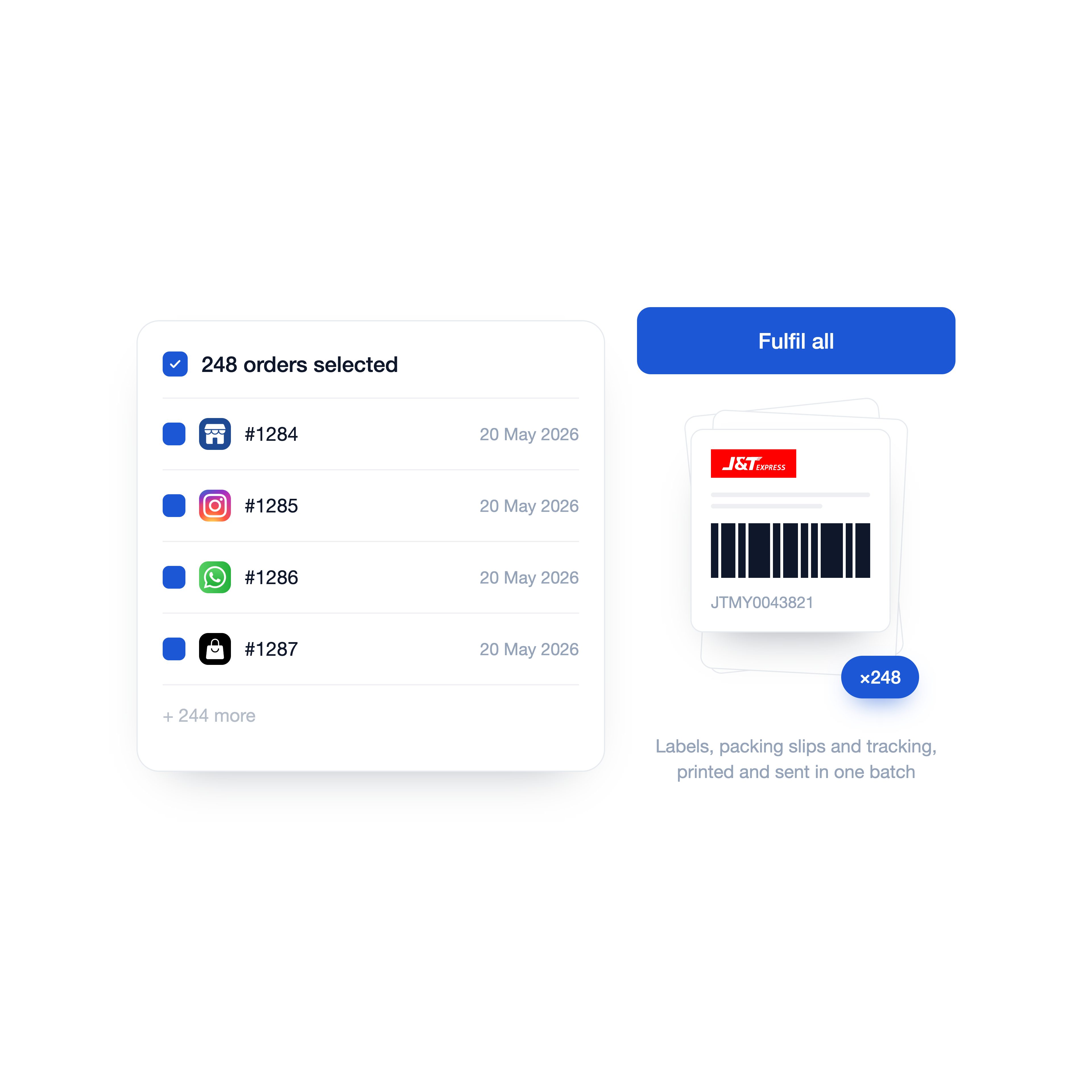 Process order and shipping documents in batches | EasyStore