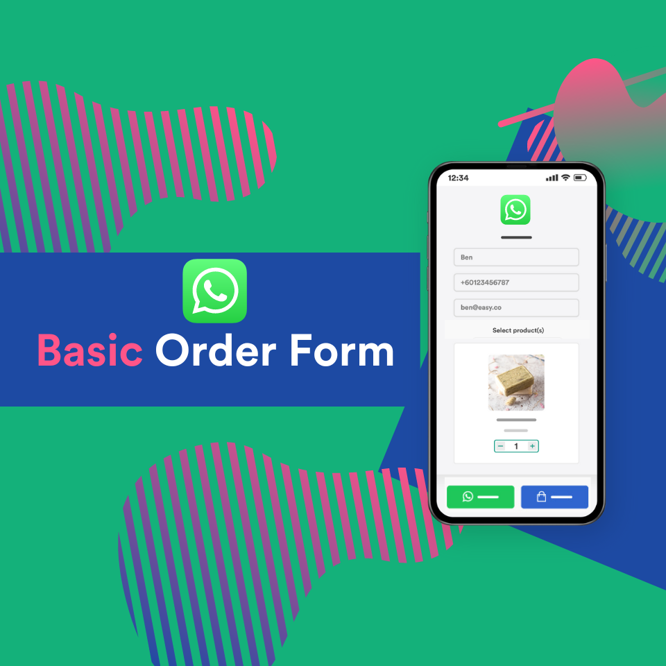  Basic Order form  | EasyStore