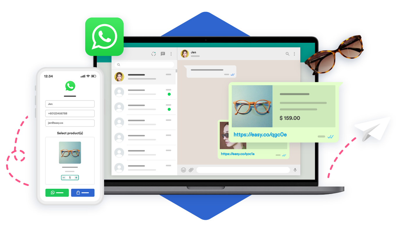 Terima lebih banyak pesanan melalui &lt;b&gt;WhatsApp&lt;/b&gt; | EasyStore