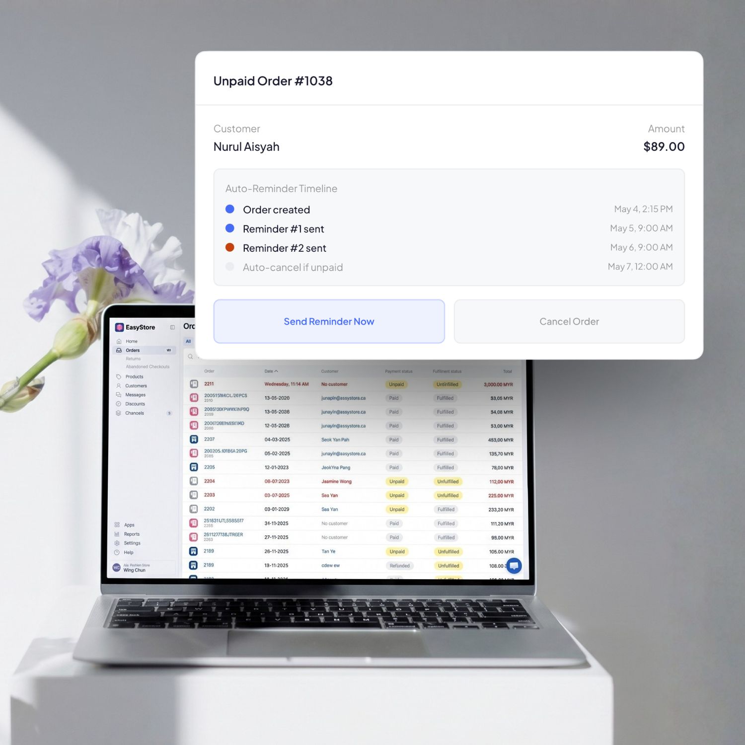 Never lose a sale to an unpaid order | EasyStore