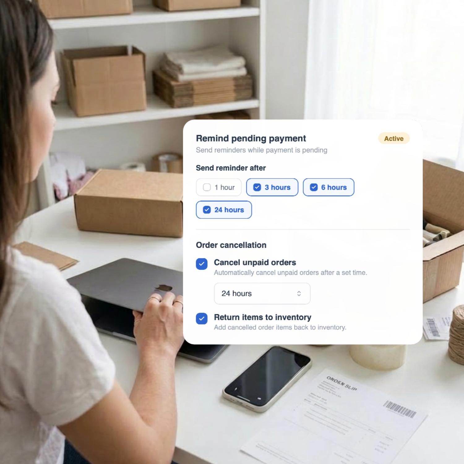Never lose a sale to an unpaid order | EasyStore