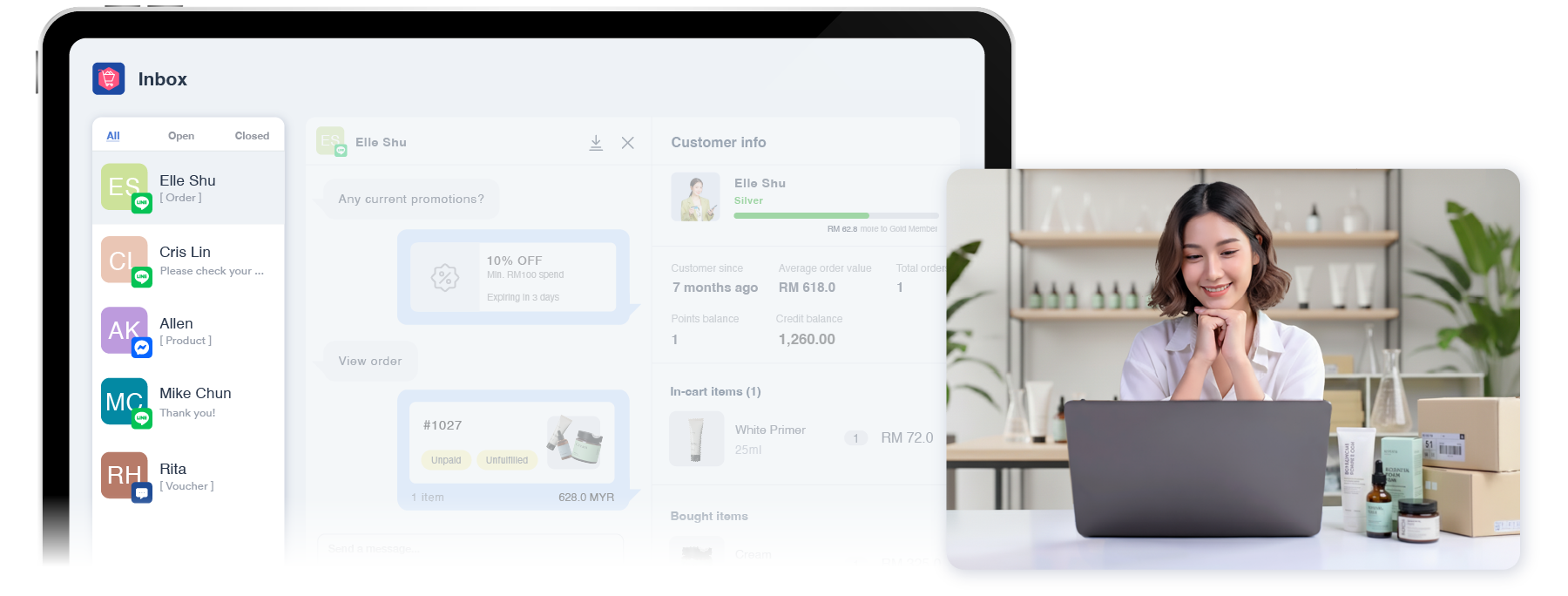 All chats in one inbox | EasyStore